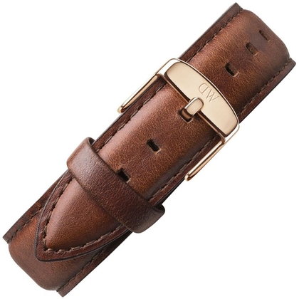 Daniel Wellington 20mm Uhrenarmband Classic St Mawes Leder Braun mit Roséschliesse