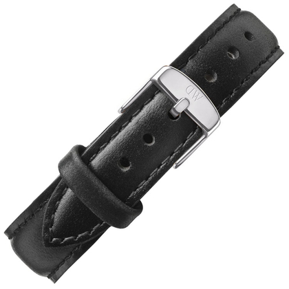 Daniel Wellington 17mm Classy Sheffield Uhrenarmband Leder Schwarz mit Stahlschliesse
