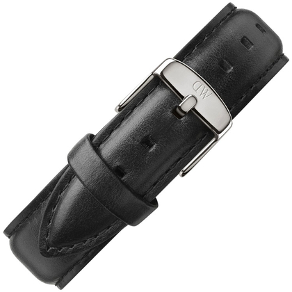 Daniel Wellington 20mm Uhrenarmband Classic Sheffield Leder Schwarz mit Stahlschliesse