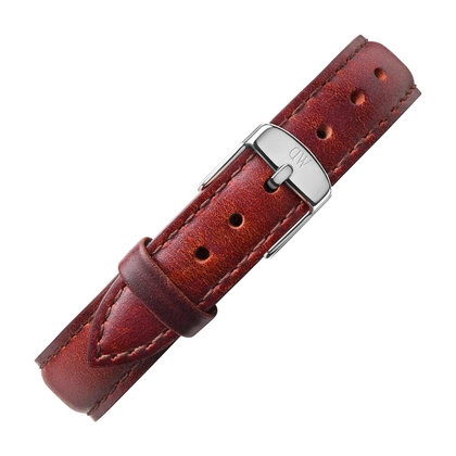 Daniel Wellington 12mm Petite St Mawes Uhrenarmband Leder Braun mit Stahlschliesse