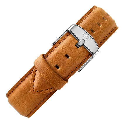Daniel Wellington 18mm Classic Durham Uhrenarmband Vintage Leder Braun mit Stahlschliesse
