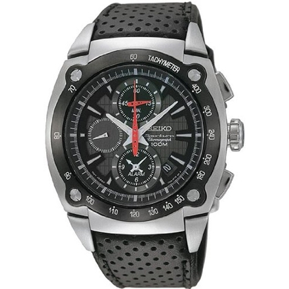 Seiko Sportura Uhrenarmband SNAA95 Leder Schwarz