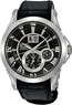 Seiko Premier Uhrenarmband SNP037 Leder Schwarz