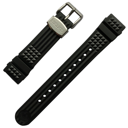 Seiko Marinemaster 300 MM300 SBDX017 Uhrenarmband Gummi Schwarz 20mm