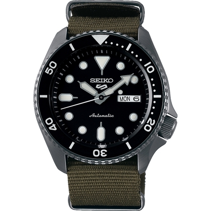 Seiko 5 Sports SRPD65K4 Uhrenarmband Nato Grün 22mm