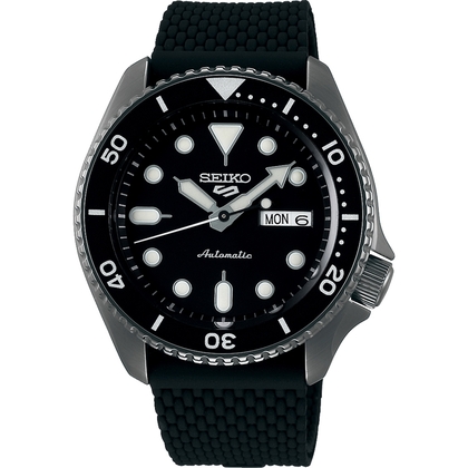 Seiko 5 Sports SRPD65K2 Uhrenarmband Gummi Schwarz 22mm
