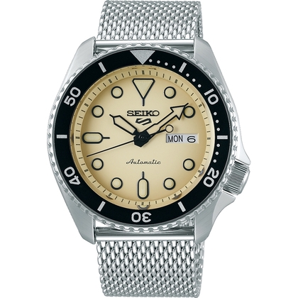 Seiko 5 Sports Uhrenarmband SRPD67 Mesh (Milainese) Silber