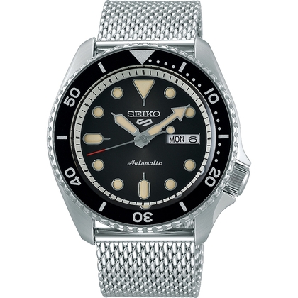 Seiko 5 Sports Uhrenarmband SRPD73 Mesh (Milainese) Silber