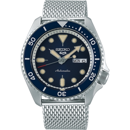 Seiko 5 Sports Uhrenarmband SRPD71 Mesh (Milainese) Silber