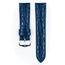 Hirsch Crocograin Uhrenarmband Blau