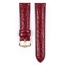 Hirsch Crocograin Uhrenarmband Weinrot