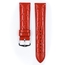 Hirsch Crocograin Uhrenarmband Rot