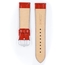 Hirsch Crocograin Uhrenarmband Rot