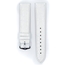 Hirsch Crocograin Uhrenarmband Weiss