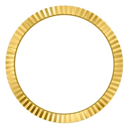 Marc Coblen Lünette 42mm Rostfreier Stahl Gerippt Gelbgold - MCB42YE