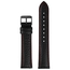 William L. Uhrenarmband Schwarze Buffelstruktur mit Roter Naht und Schwarzer Stahlschliesse 20mm