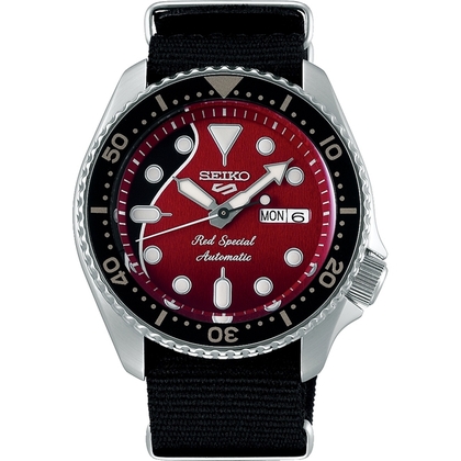 Seiko 5 Sports SRPE83 Brian May Limited Edition Uhrenarmband Nato Schwarz 22mm