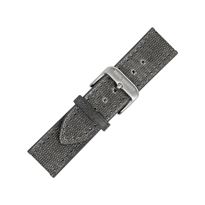 Paul Hewitt Canvas Uhrenarmband Grau mit Stahlschliesse 20mm