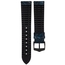 Hirsch Leaf Performance Uhrenarmband Echtes Blatt Blau / Kautschuk Schwarz
