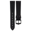 Hirsch Leaf Performance Uhrenarmband Echtes Blatt Schwarz / Kautschuk Schwarz