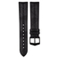 Hirsch Leaf Performance Uhrenarmband Echtes Blatt Schwarz / Kautschuk Schwarz