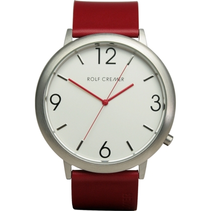 Rolf Cremer Jumbo II 491946 Uhrenarmband Rot Leder 24mm