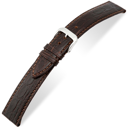 Happel Bahia Crocograin Uhrenarmband Braun