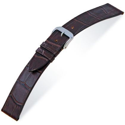 Happel Charleston Alligatorgrain Uhrenarmband Braun