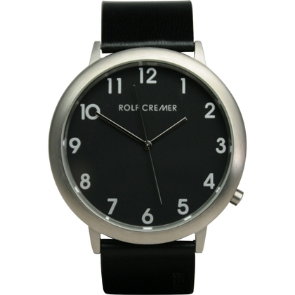 Rolf Cremer Jumbo II 492018 Uhrenarmband Schwarz Leder 24mm