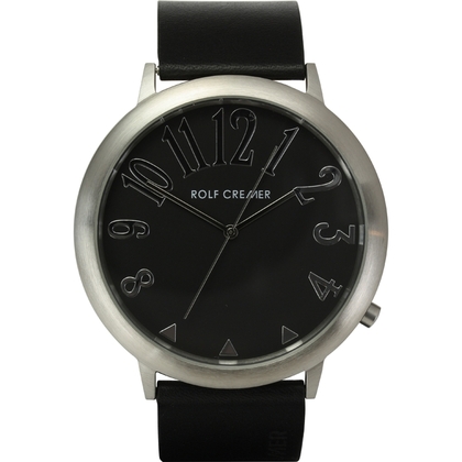 Rolf Cremer Jumbo II 495103 Uhrenarmband Schwarz Leder 24mm