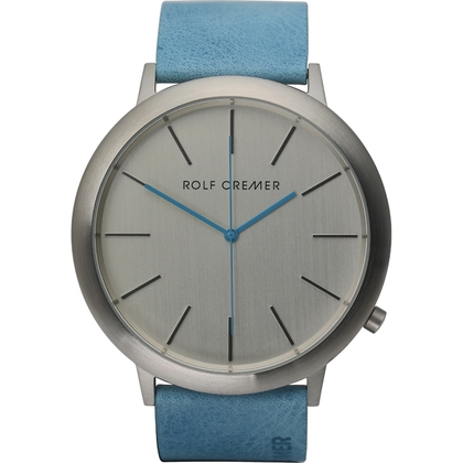 Rolf Cremer Jumbo II 495121 Uhrenarmband Hellblau Leder 24mm
