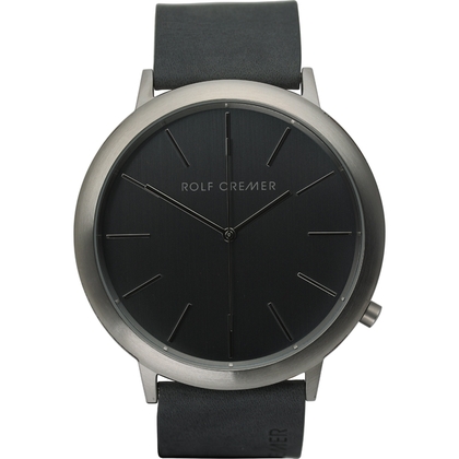 Rolf Cremer Jumbo II 495120 Uhrenarmband Grau Leder 24mm