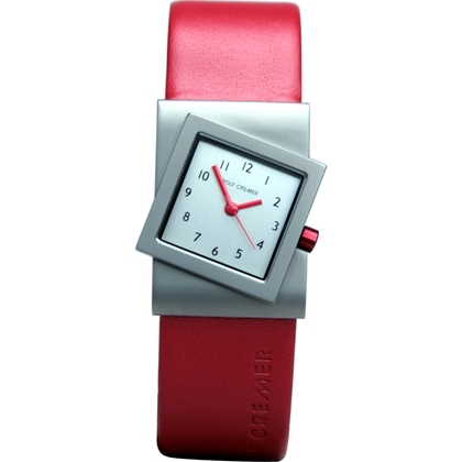 Rolf Cremer Turn 491816 Uhrenarmband Rot Leder 22mm