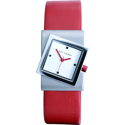 Rolf Cremer Turn 492353 Uhrenarmband Rot Leder 22mm