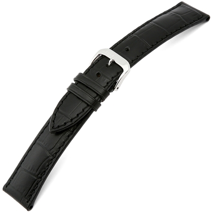 Happel Jackson Alligator Uhrenarmband Rindsleder Schwarz