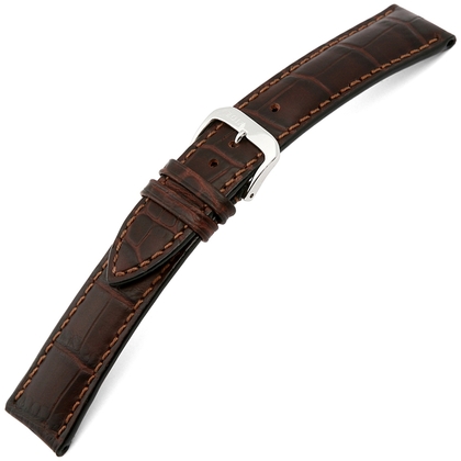 Happel Jackson Alligator Uhrenarmband Rindsleder Braun
