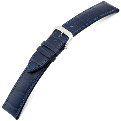 Happel Jackson Alligator Uhrenarmband Rindsleder Blau