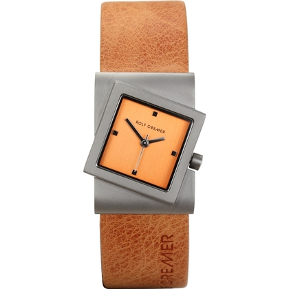 Rolf Cremer Turn 492359 Uhrenarmband Orange Leder 22mm