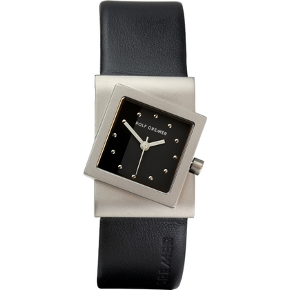 Rolf Cremer Turn 492361 Uhrenarmband Schwarz Leder 22mm