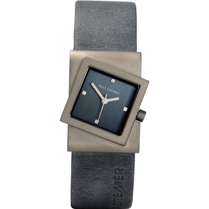 Rolf Cremer Turn 492363 Uhrenarmband Grau Leder 22mm