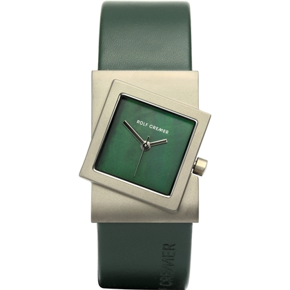 Rolf Cremer Turn 492367 Uhrenarmband Dunkelgrün Leder 22mm