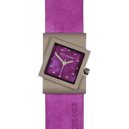 Rolf Cremer Turn 492371 Uhrenarmband Purple Leder 22mm