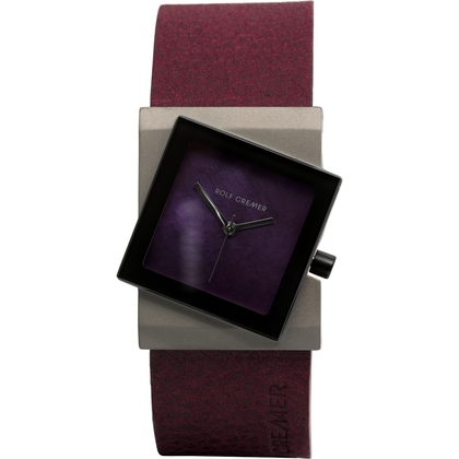Rolf Cremer Big Turn 503413 Uhrenarmband Burgund Rauleder 26mm