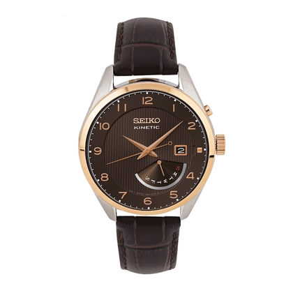 Seiko Kinetic Uhrenarmband SRN068 Leder Braun 20mm