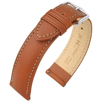 Hirsch Kent Artisan Uhrenarmband Italienisches Kalbsleder Goldbraun