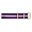 Paul Hewitt NATO Uhrenarmband Marineblau Rosa mit Goldener Schliesse 20mm