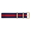 Paul Hewitt NATO Uhrenarmband Marineblau Rot mit Goldener Schliesse 20mm