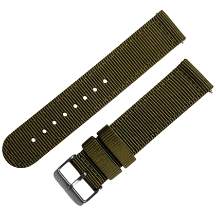 Paul Hewitt Two Piece NATO Uhrenarmband Armeegrün mit Stahl Schliesse 20mm