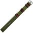 Hirsch Rebel Artisan Uhrenarmband Nylon / Sattelleder NATO Stil Grün