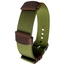 Hirsch Rebel Artisan Uhrenarmband Nylon / Sattelleder NATO Stil Grün